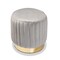 Baxton Studio Kirana Glam and Luxe Grey Velvet Fabric and Gold PU Leather Ottoman 175-11239-Zoro - alternate 4